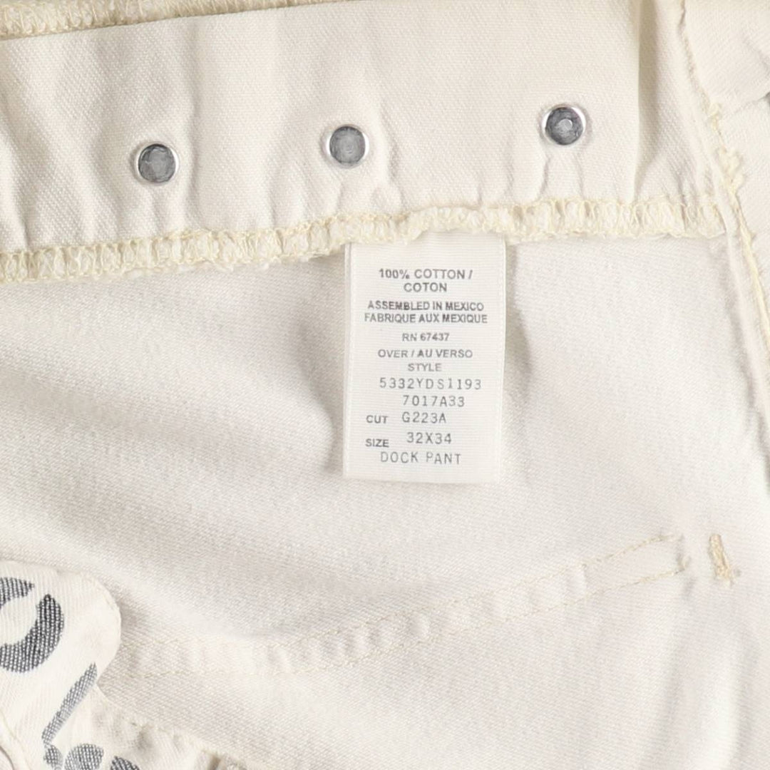 2000'S Ralph Lauren POLO JEANS COMPANY military pants, men's size W35 (approx.) cotton pale white type Vintage Second Hand