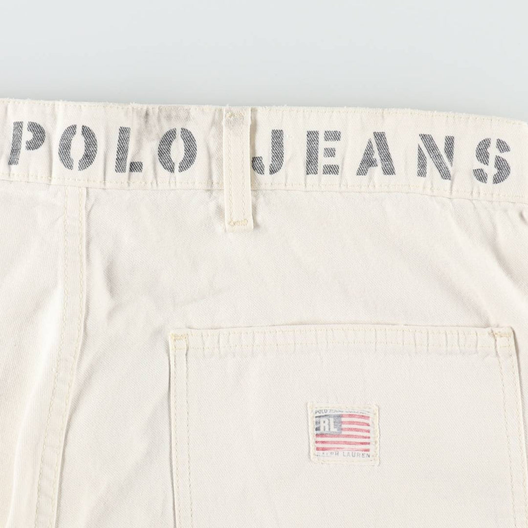 2000'S Ralph Lauren POLO JEANS COMPANY military pants, men's size W35 (approx.) cotton pale white type Vintage Second Hand