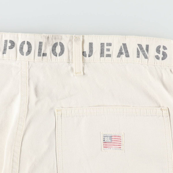 2000'S Ralph Lauren POLO JEANS COMPANY military pants, men's size W35 (approx.) cotton pale white type Vintage Second Hand