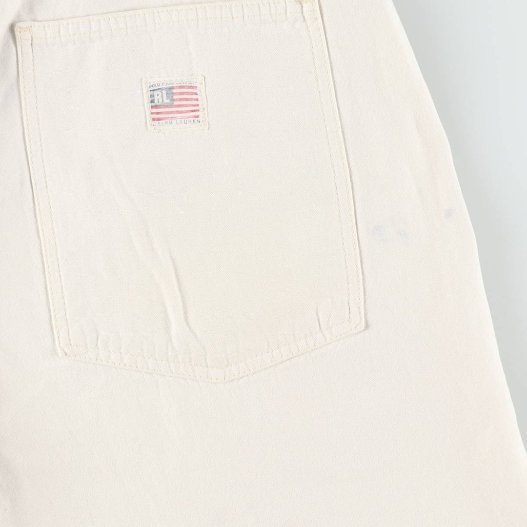 2000'S Ralph Lauren POLO JEANS COMPANY military pants, men's size W35 (approx.) cotton pale white type Vintage Second Hand