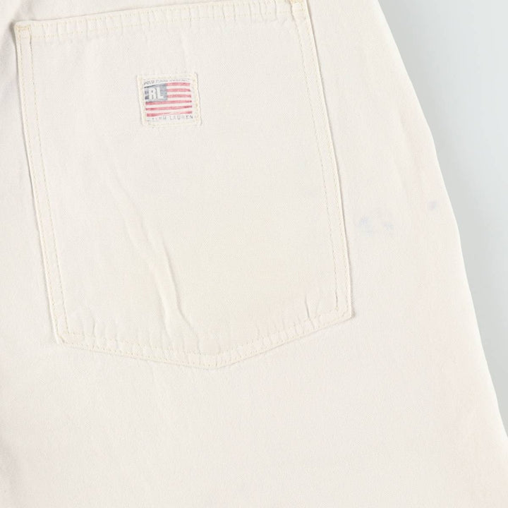 2000'S Ralph Lauren POLO JEANS COMPANY military pants, men's size W35 (approx.) cotton pale white type Vintage Second Hand