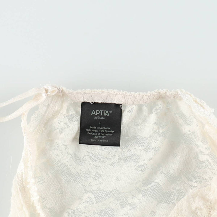 APT.9 Floral Lace Lingerie Camisole (Women's Size L) Nylon white type Vintage Second Hand