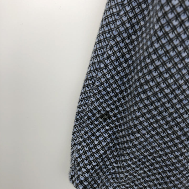 90s-00'S Calvin Klein Jeans all-over print short-sleeved Western shirt, men's size L (approx.) cotton Blue type light blue Vintage Second Hand