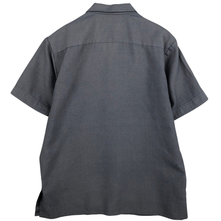 Pierre Cardin Short-Sleeve Open-Collar Mexican Shirt / Cuban Shirt / Box Shirt - Men's Size XL unclear gray type Vintage Second Hand