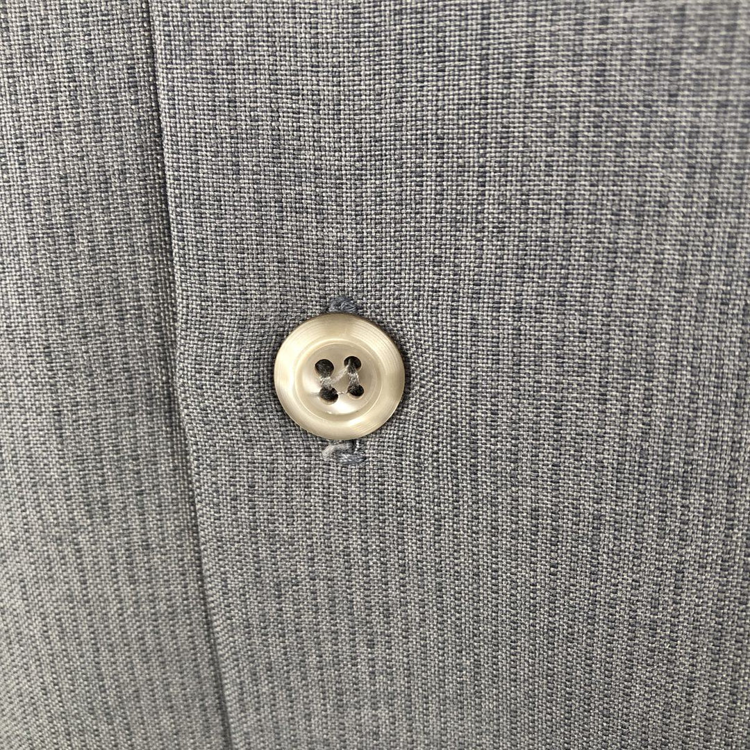 Pierre Cardin Short-Sleeve Open-Collar Mexican Shirt / Cuban Shirt / Box Shirt - Men's Size XL unclear gray type Vintage Second Hand