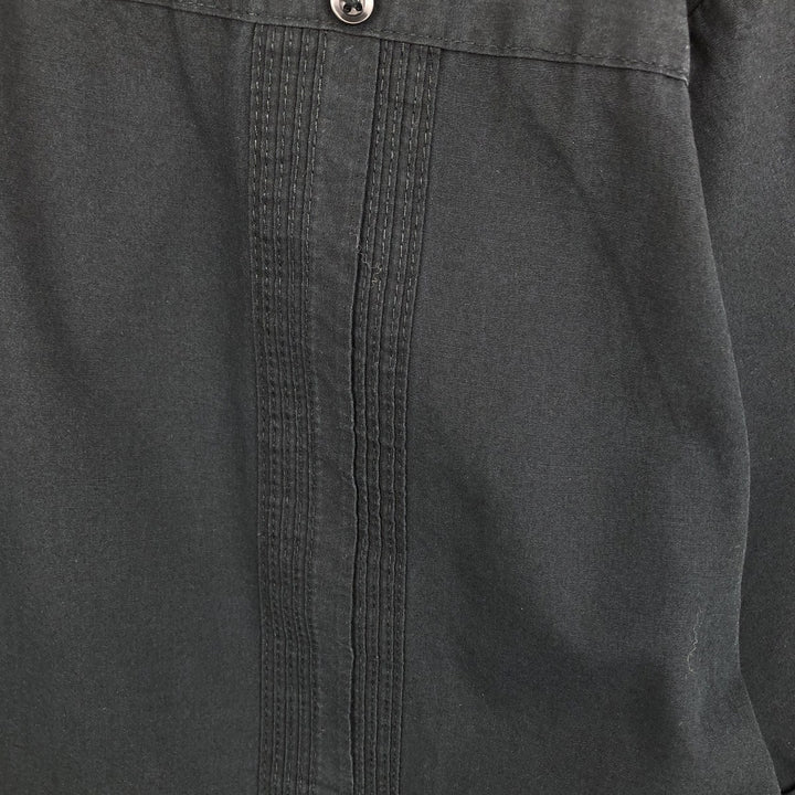 MONTE CARLO Short Sleeve Open Collar Mexican Shirt Cuban Shirt Box Shirt Men's XL cotton black type Vintage Second Hand