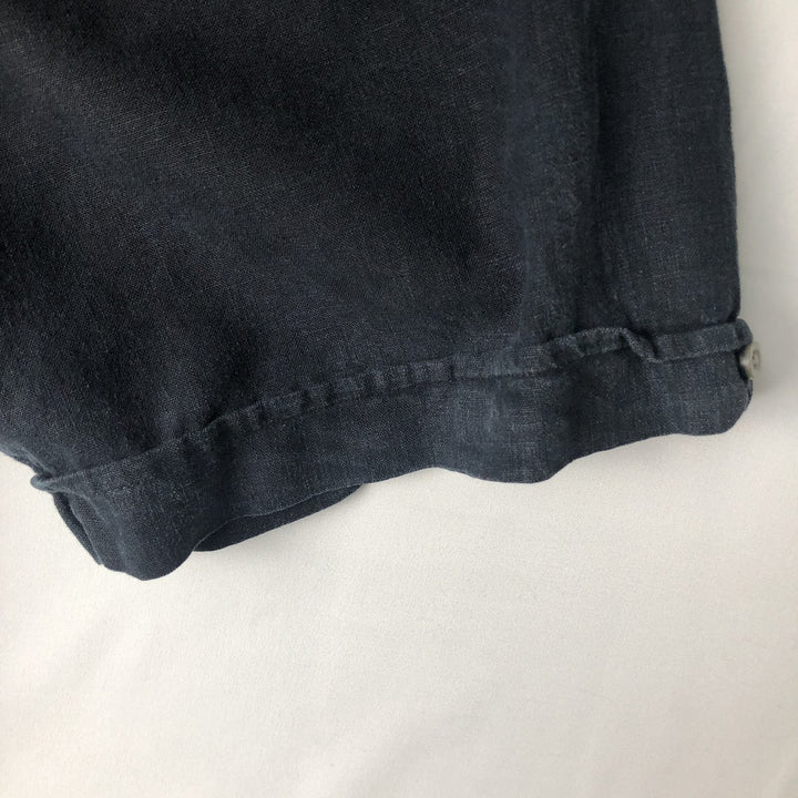 MONTE CARLO Short Sleeve Open Collar Mexican Shirt Cuban Shirt Box Shirt Men's XL linen black type Vintage Second Hand