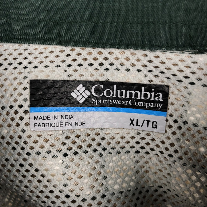 Columbia PHG Short-Sleeve Cotton Check Shirt, Men's Size XL (approx.) cotton Beige type Vintage Second Hand