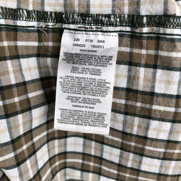 Columbia PHG Short-Sleeve Cotton Check Shirt, Men's Size XL (approx.) cotton Beige type Vintage Second Hand