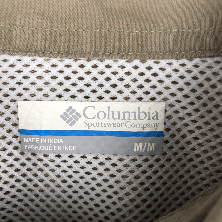 Columbia PFG Short Sleeve Fishing Shirt, Men's M Size cotton Khaki type Vintage Second Hand