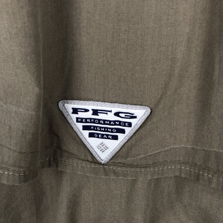 Columbia PFG Short Sleeve Fishing Shirt, Men's M Size cotton Khaki type Vintage Second Hand