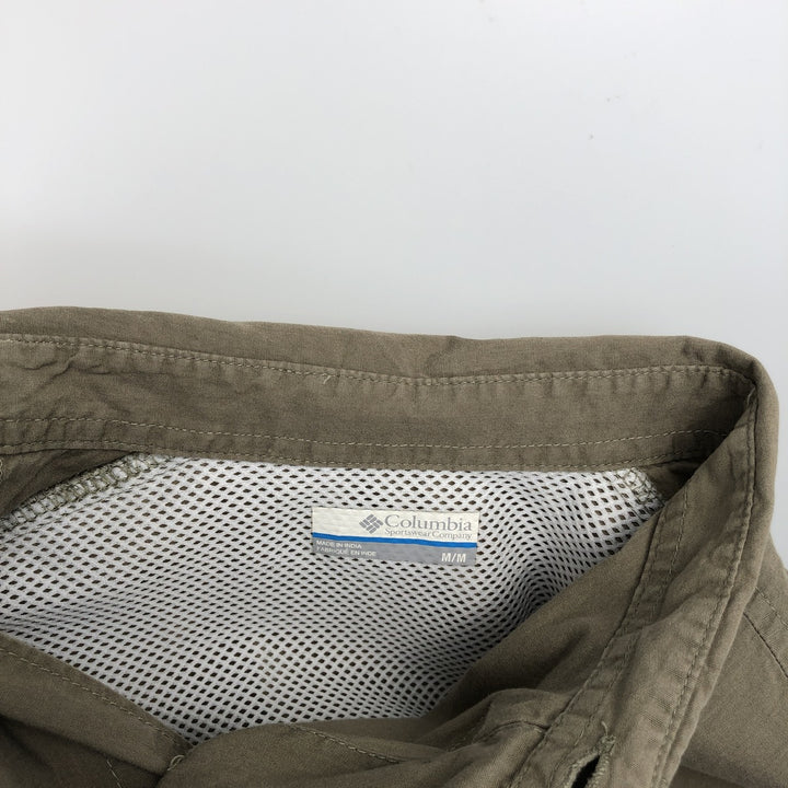 Columbia PFG Short Sleeve Fishing Shirt, Men's M Size cotton Khaki type Vintage Second Hand