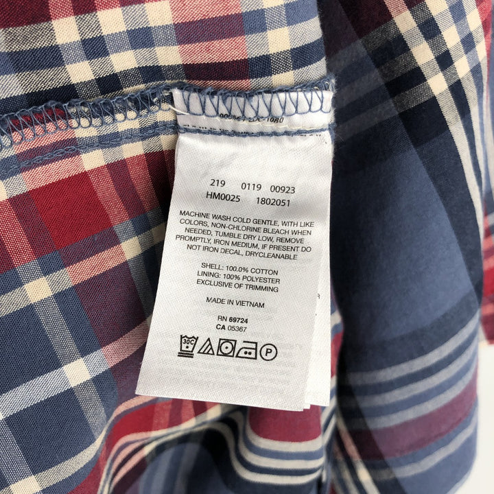 Columbia PHG Short-Sleeve Cotton Check Shirt, Men's Size M (approx.) cotton red type Vintage Second Hand