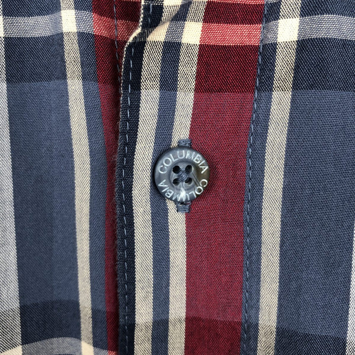 Columbia PHG Short-Sleeve Cotton Check Shirt, Men's Size M (approx.) cotton red type Vintage Second Hand