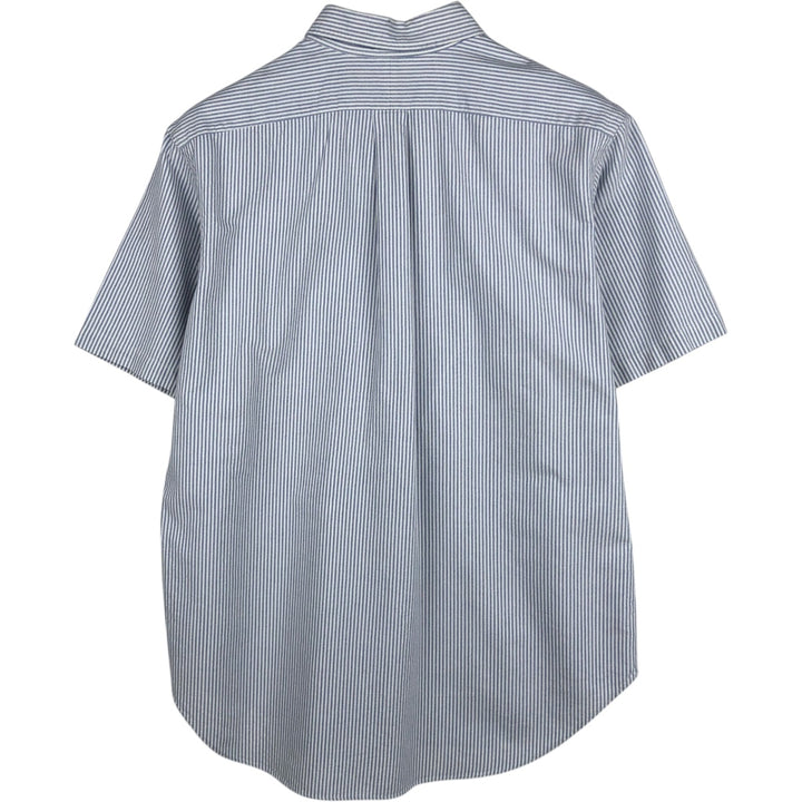 Ralph Lauren Classic Fit Short Sleeve Button Down Striped Shirt Men's Size L cotton white type Vintage Second Hand