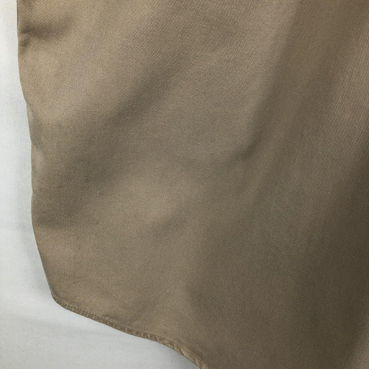 80s-90'S Eddie Bauer Black Tag Button-Down Short-Sleeve Cotton Shirt, Men's Size L (Equivalent), Vintage unclear Beige type Vintage Second Hand
