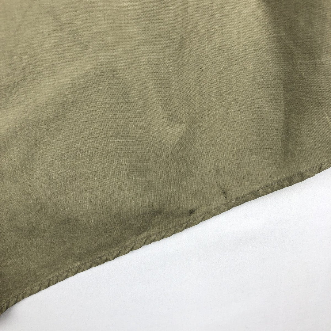 Christian Dior MONSIEUR Short-Sleeve Poly-Cotton Shirt, Made in USA, Men's Size XL (approx.) cotton Khaki type sage green Vintage Second Hand