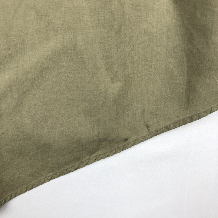 Christian Dior MONSIEUR Short-Sleeve Poly-Cotton Shirt, Made in USA, Men's Size XL (approx.) cotton Khaki type sage green Vintage Second Hand