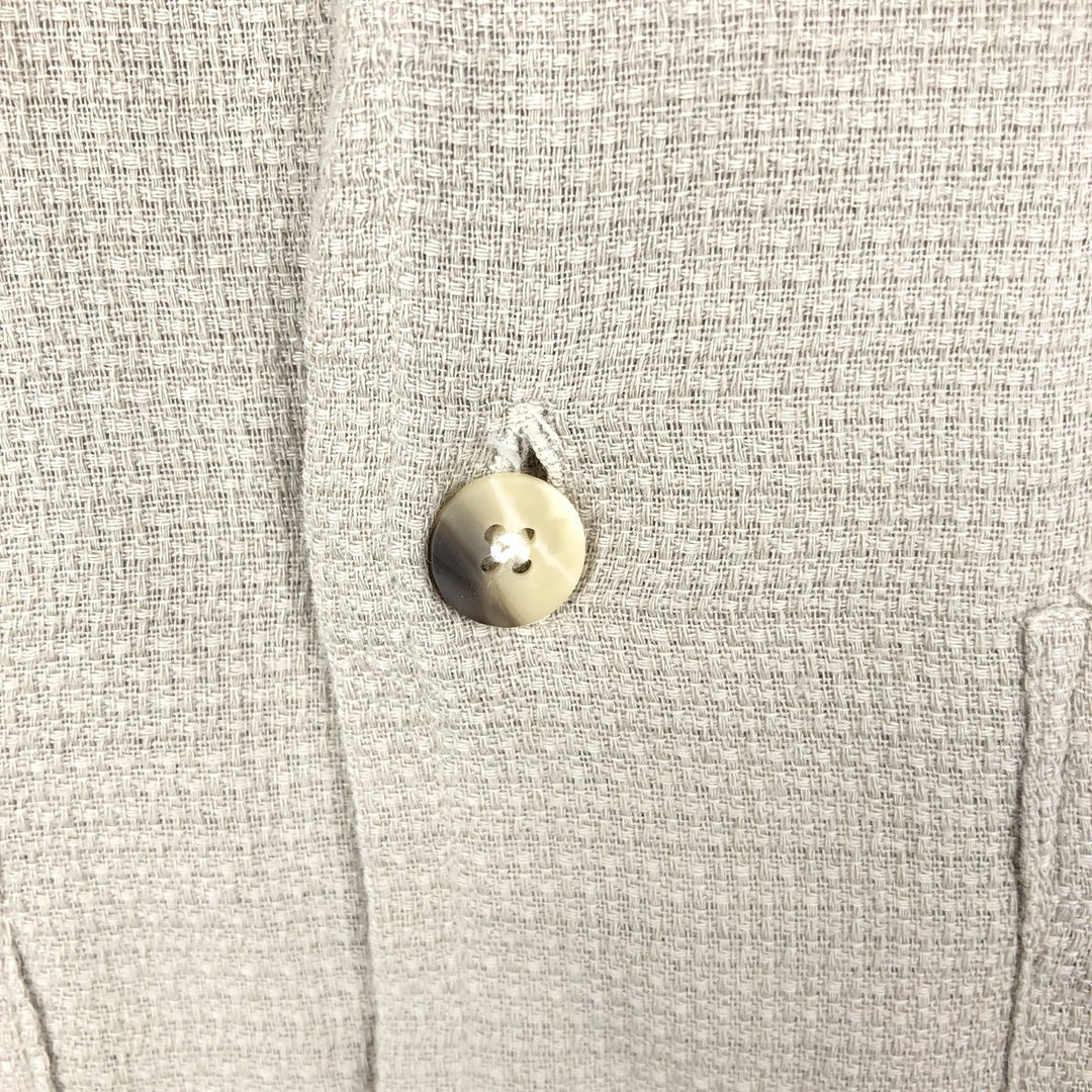 Burberry's short-sleeved cotton shirt, made in the USA, men's size L. cotton Khaki type sage green Vintage Second Hand