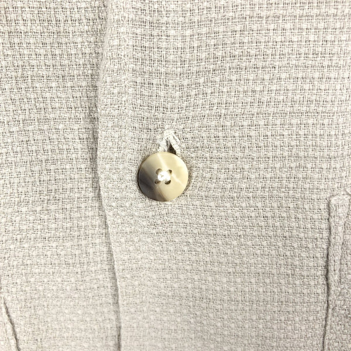 Burberry's short-sleeved cotton shirt, made in the USA, men's size L. cotton Khaki type sage green Vintage Second Hand