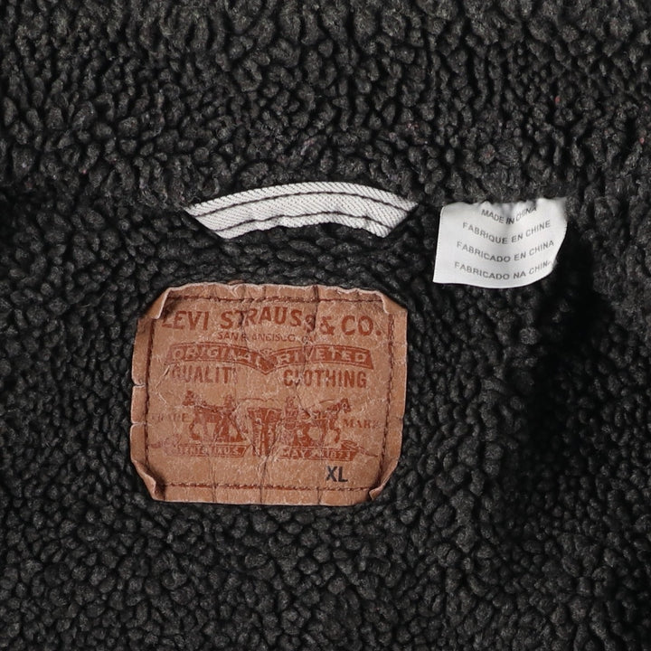 Levi's denim fleece jacket, men's size XL cotton Blue type light blue Vintage Second Hand