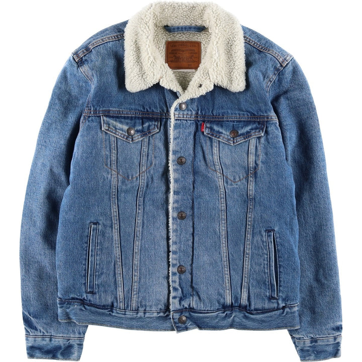Levi's padded denim jacket, size M, men's cotton blue type Vintage Second Hand