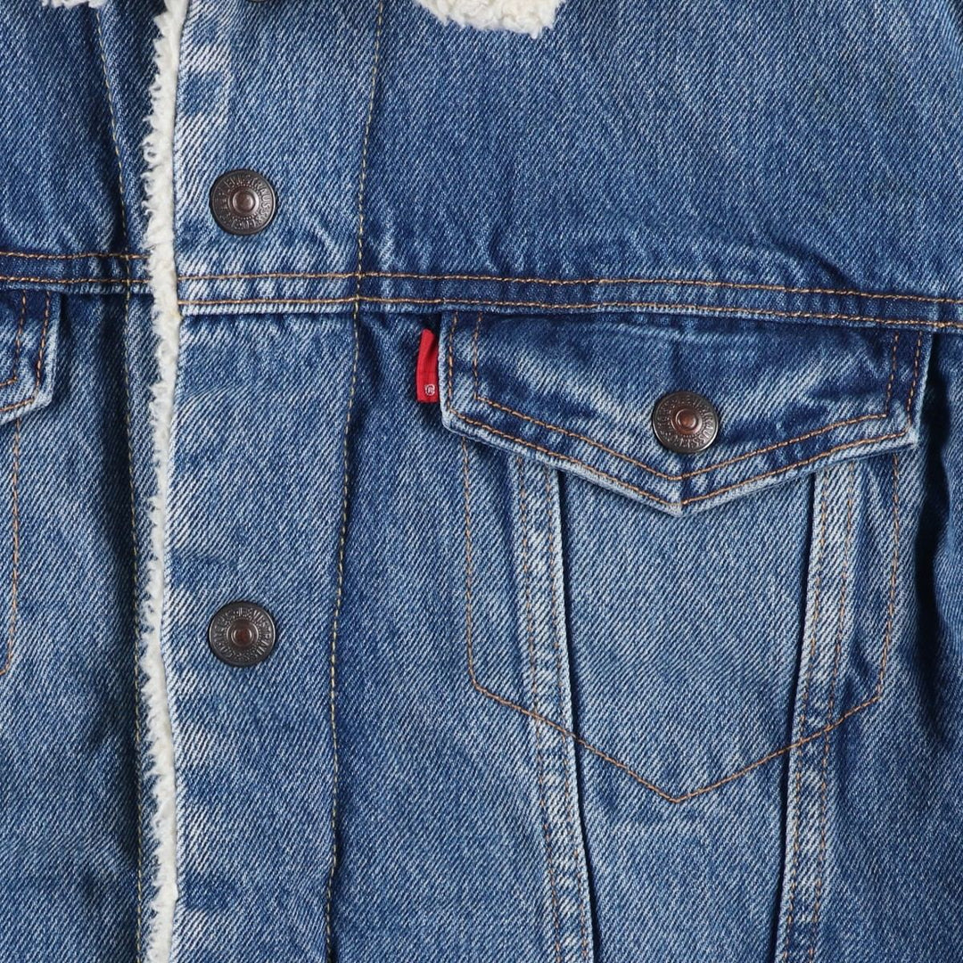 Levi's padded denim jacket, size M, men's cotton blue type Vintage Second Hand