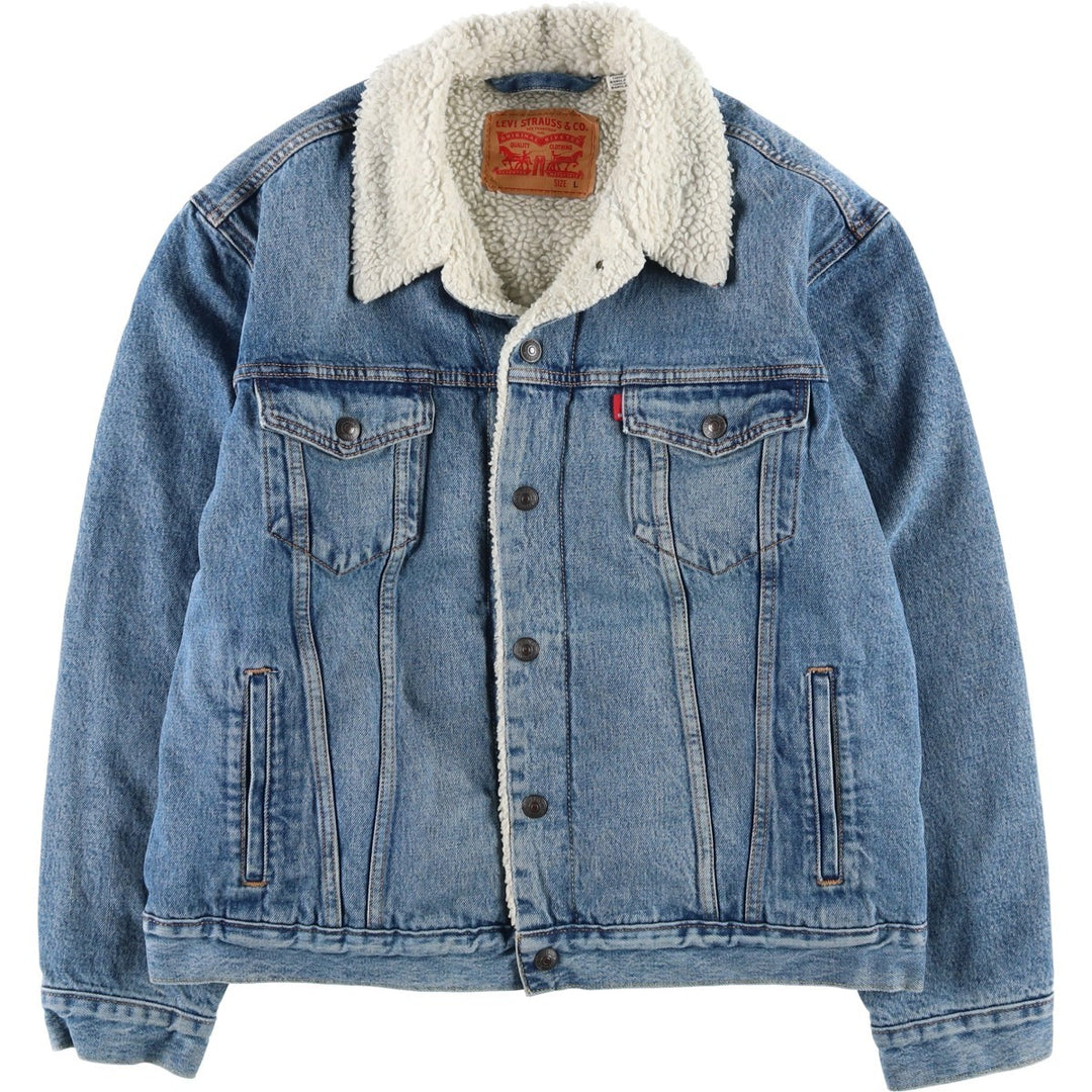 Levi's padded denim jacket, size L, men's cotton blue type Vintage Second Hand