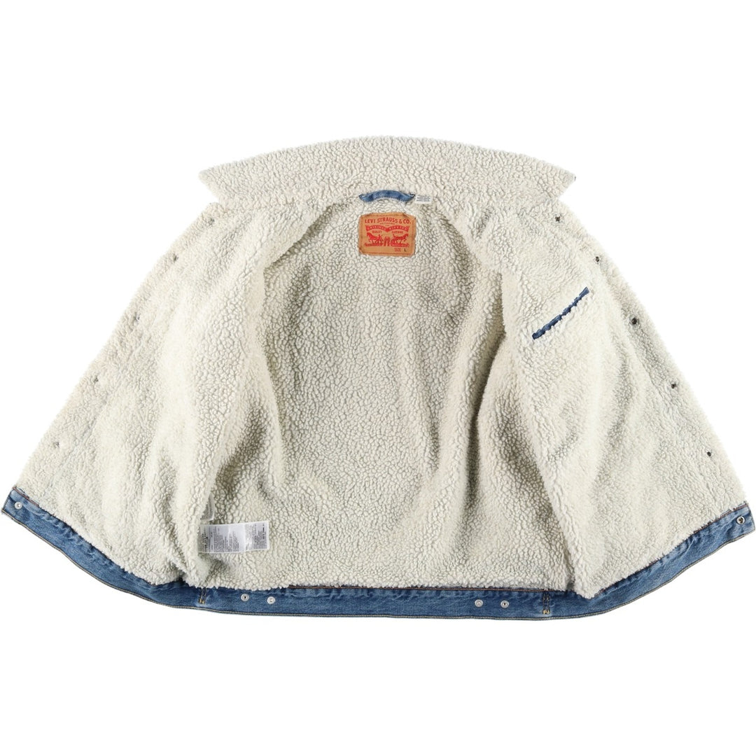 Levi's padded denim jacket, size L, men's cotton blue type Vintage Second Hand