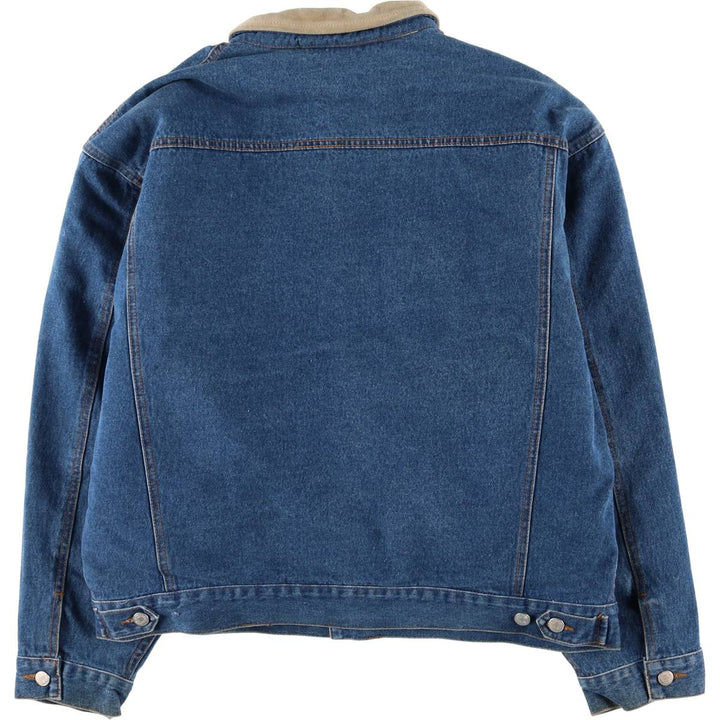 90'S J.Crew padded denim jacket, men's size XL equivalent, vintage. cotton blue type Vintage Second Hand