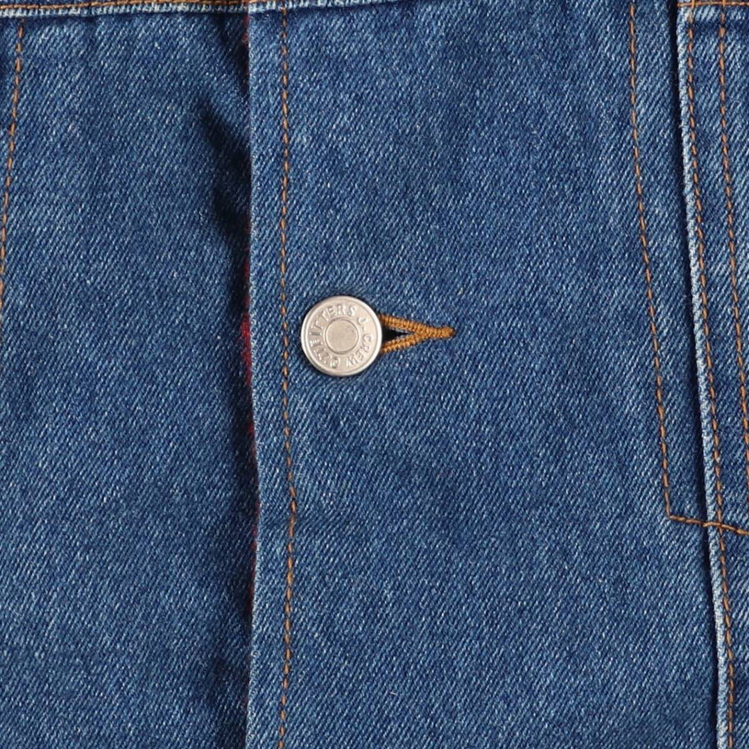 90'S J.Crew padded denim jacket, men's size XL equivalent, vintage. cotton blue type Vintage Second Hand