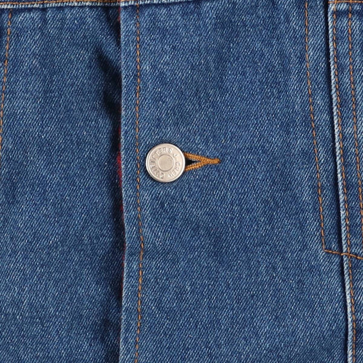 90'S J.Crew padded denim jacket, men's size XL equivalent, vintage. cotton blue type Vintage Second Hand
