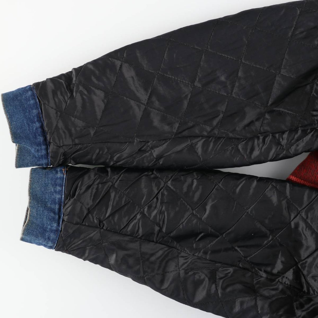90'S J.Crew padded denim jacket, men's size XL equivalent, vintage. cotton blue type Vintage Second Hand