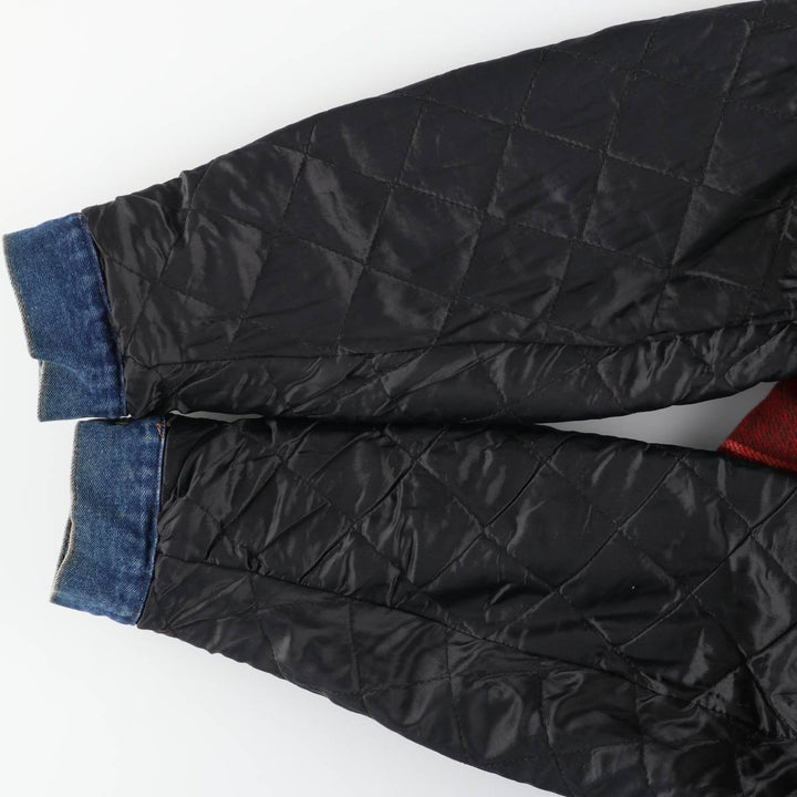 90'S J.Crew padded denim jacket, men's size XL equivalent, vintage. cotton blue type Vintage Second Hand