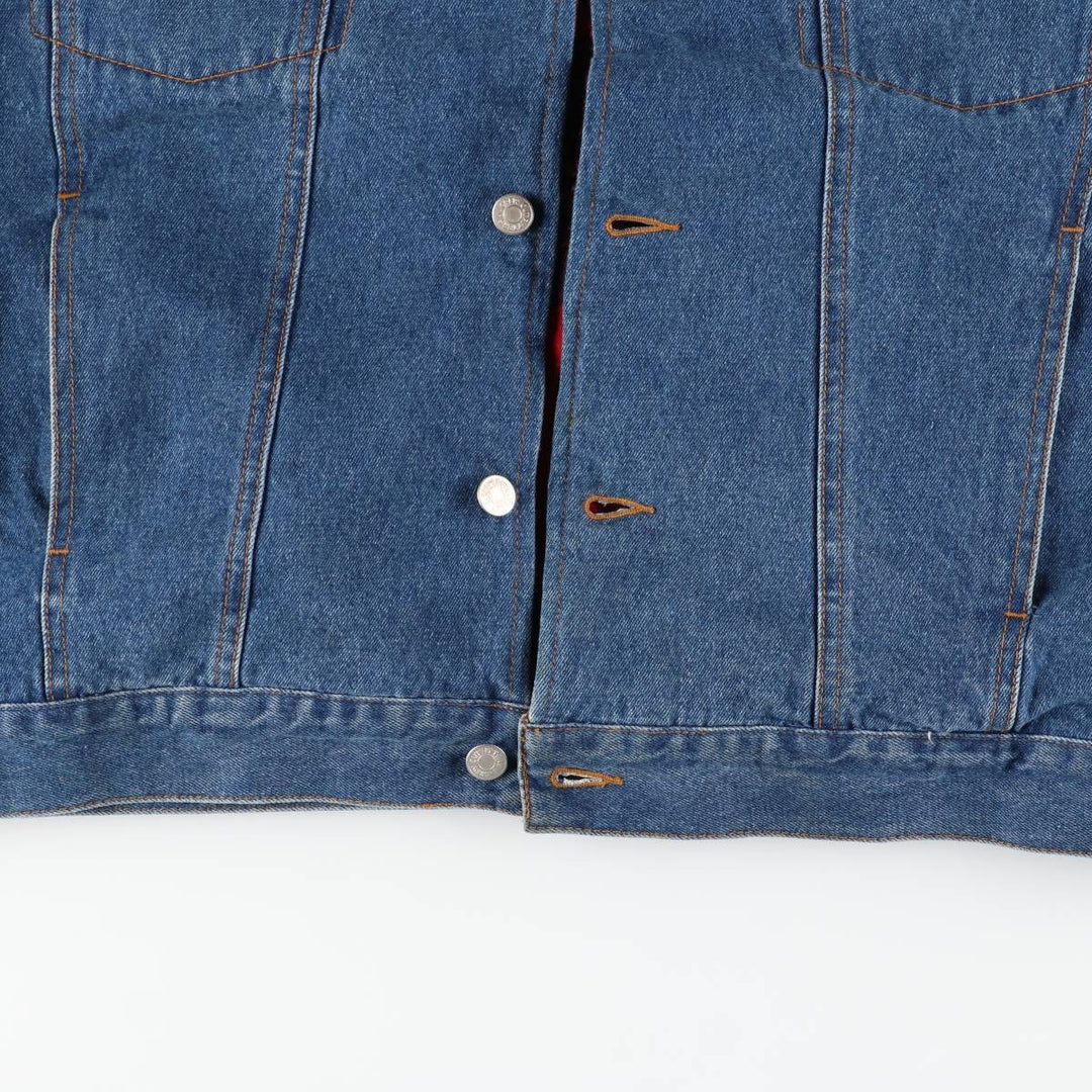 90'S J.Crew padded denim jacket, men's size XL equivalent, vintage. cotton blue type Vintage Second Hand