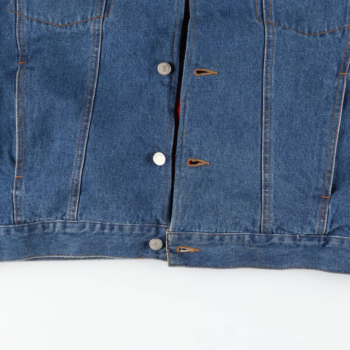 90'S J.Crew padded denim jacket, men's size XL equivalent, vintage. cotton blue type Vintage Second Hand