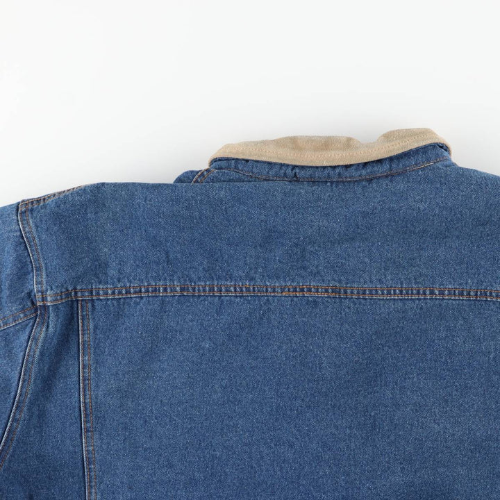 90'S J.Crew padded denim jacket, men's size XL equivalent, vintage. cotton blue type Vintage Second Hand
