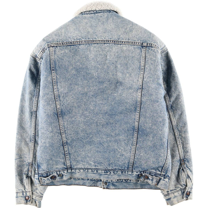 80s-90'S Levi's 71609-0219 Chemical Wash Padded Denim Boa Jacket, Made in USA, Men's Size L (approx.) cotton blue type Vintage Second Hand