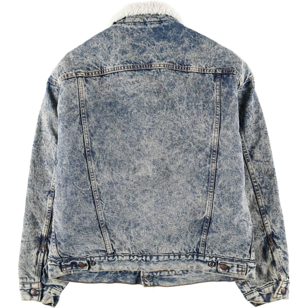 80s-90'S Levi's 70609-0219 Chemical Wash Padded Denim Boa Jacket, Made in USA, Men's Size L (approx.) cotton Blue type light blue Vintage Second Hand