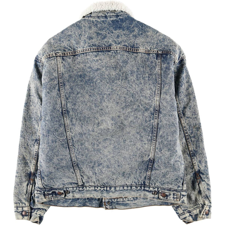 80s-90'S Levi's 70609-0219 Chemical Wash Padded Denim Boa Jacket, Made in USA, Men's Size L (approx.) cotton Blue type light blue Vintage Second Hand