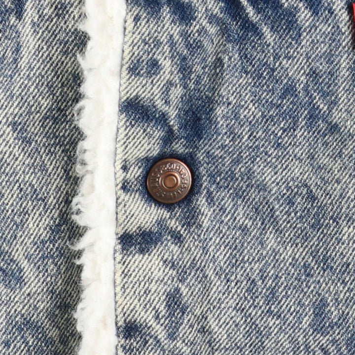 80s-90'S Levi's 70609-0219 Chemical Wash Padded Denim Boa Jacket, Made in USA, Men's Size L (approx.) cotton Blue type light blue Vintage Second Hand