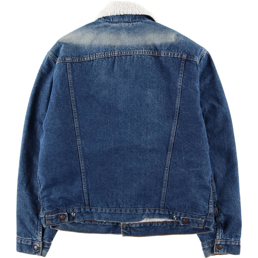 1990'S Levi's 71608-0216 Padded Denim Boa Jacket, Made in USA, Men's XL equivalent, Vintage cotton blue type Vintage Second Hand