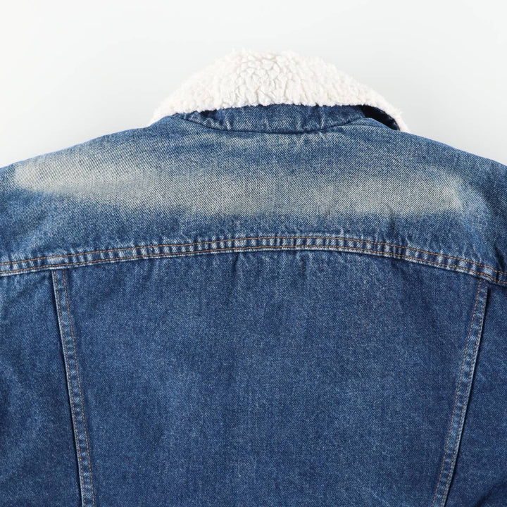 1990'S Levi's 71608-0216 Padded Denim Boa Jacket, Made in USA, Men's XL equivalent, Vintage cotton blue type Vintage Second Hand