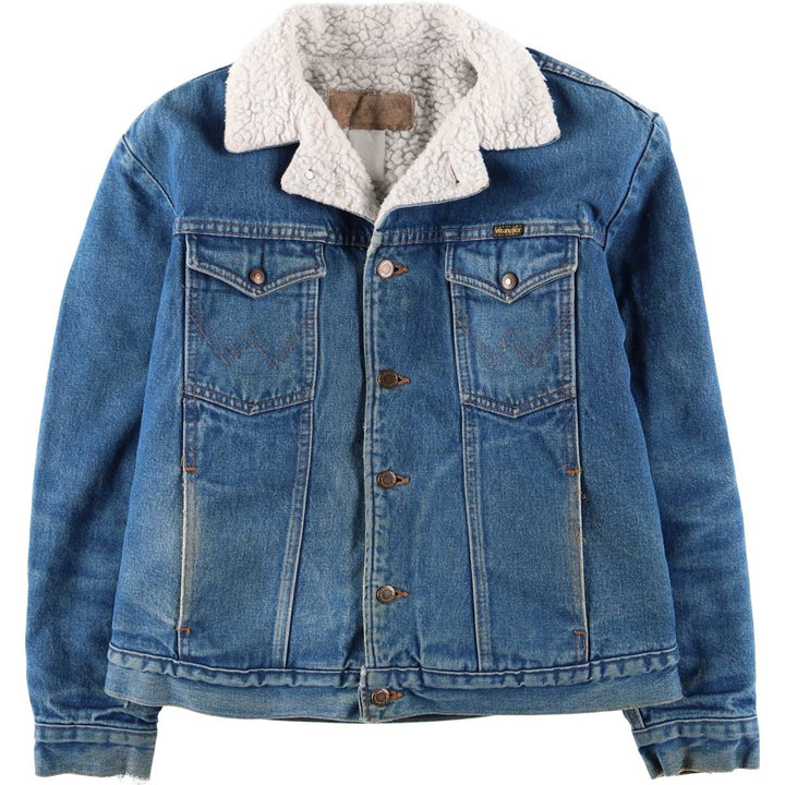 Vintage 90'S Wrangler denim jacket, size L, men's unclear blue type Vintage Second Hand