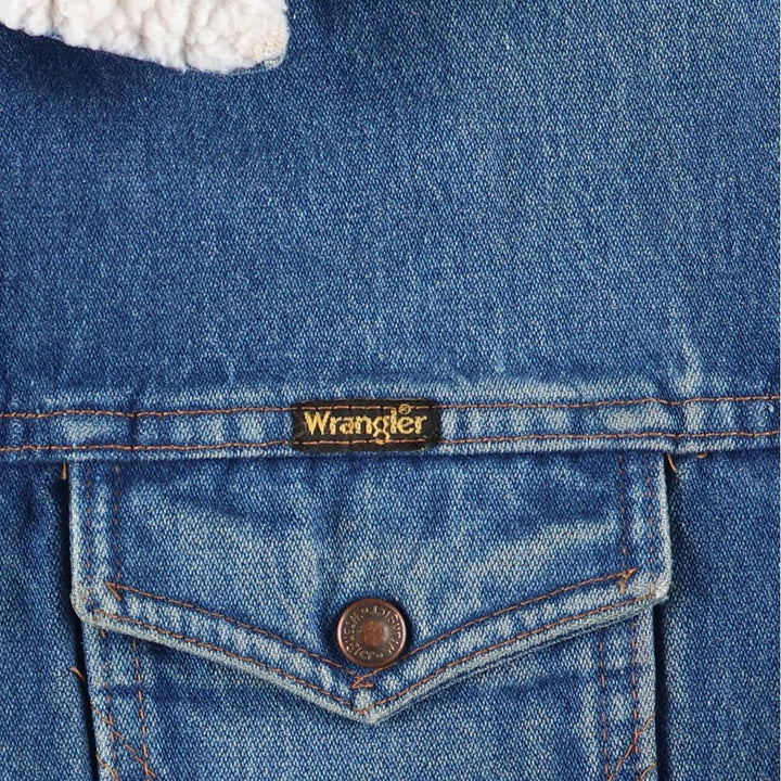Vintage 90'S Wrangler denim jacket, size L, men's unclear blue type Vintage Second Hand