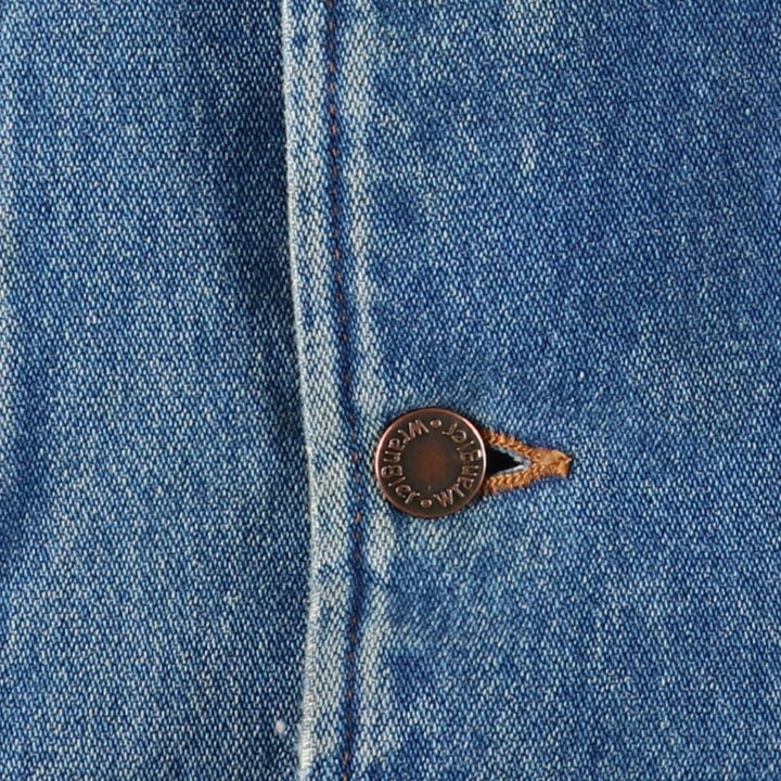 Vintage 90'S Wrangler denim jacket, size L, men's unclear blue type Vintage Second Hand