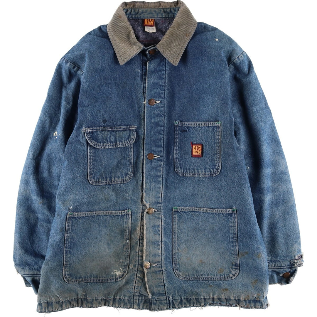 70'S Big Ben denim coveralls, made in USA, men's size L equivalent, vintage. cotton blue type Vintage Second Hand