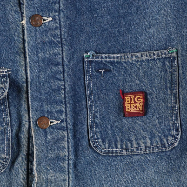 70'S Big Ben denim coveralls, made in USA, men's size L equivalent, vintage. cotton blue type Vintage Second Hand