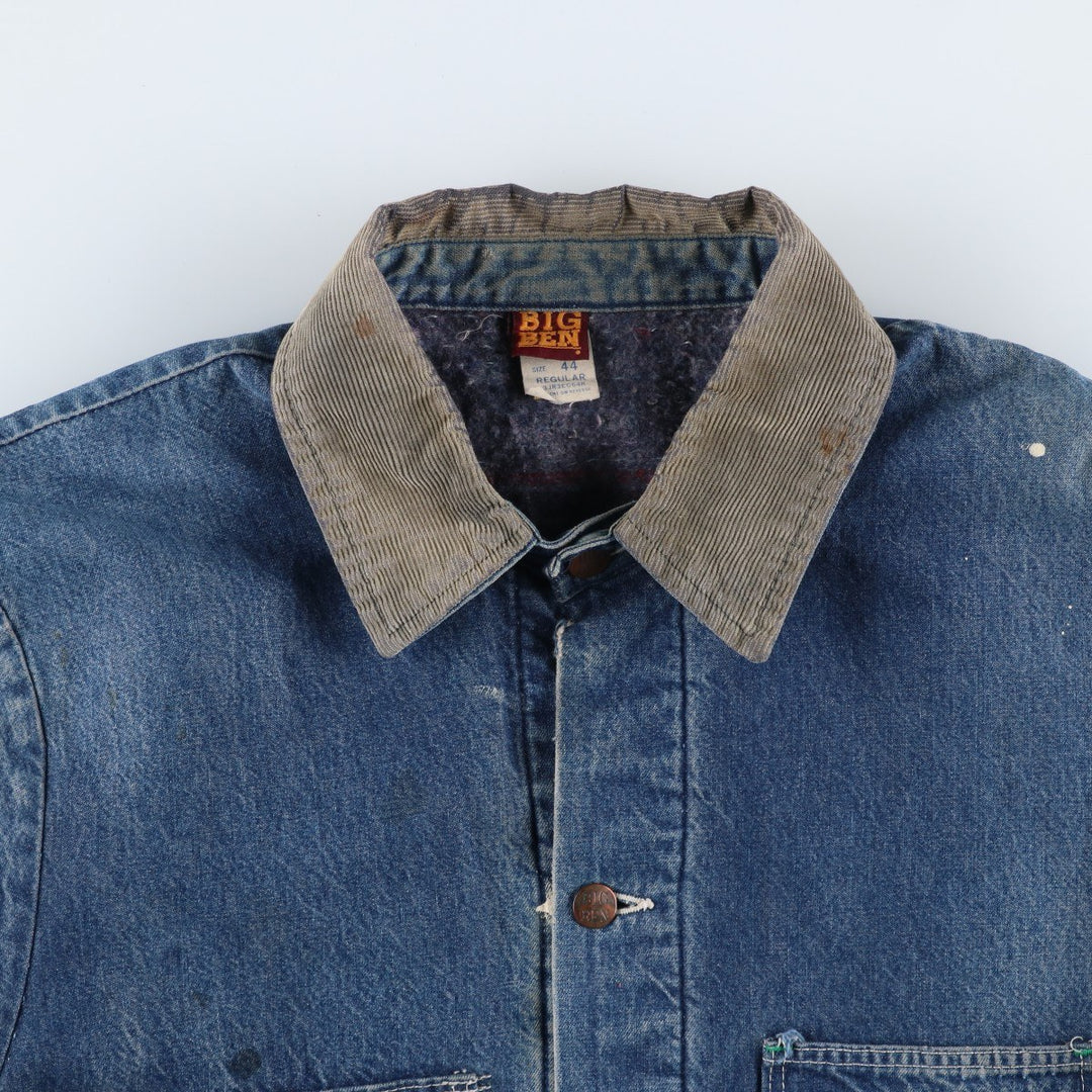 70'S Big Ben denim coveralls, made in USA, men's size L equivalent, vintage. cotton blue type Vintage Second Hand