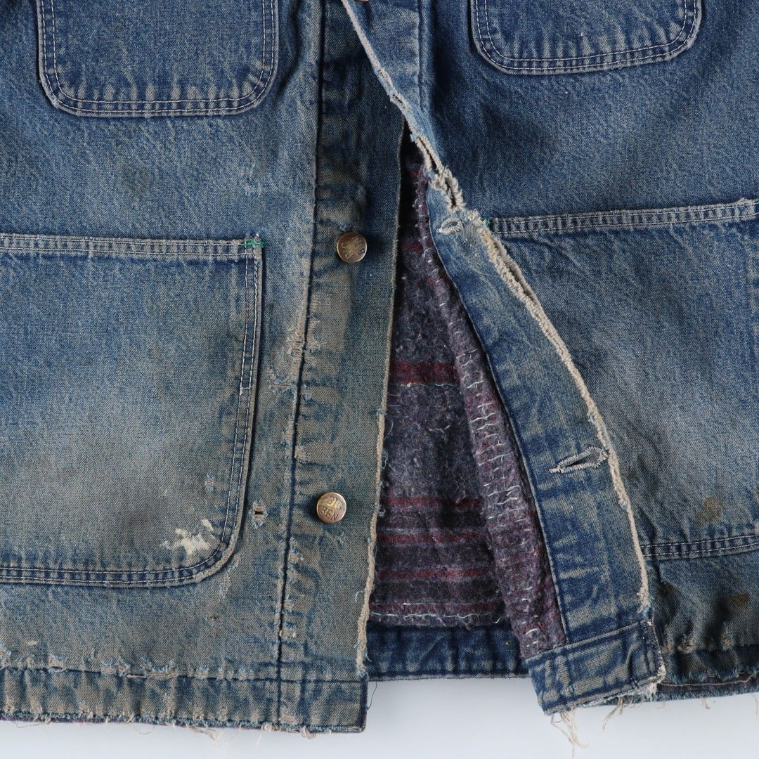 70'S Big Ben denim coveralls, made in USA, men's size L equivalent, vintage. cotton blue type Vintage Second Hand